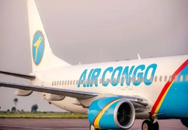 مسافران ایر کنگو از هواپیما پریدند + فیلم