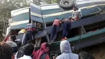 سقوط مرگبار اتوبوس به دره‌ای در هند