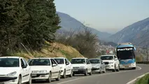 افزایش تردد خودروها در جاده‌های منتهی به مازندران 