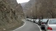 ترافیک پرحجم در جاده چالوس