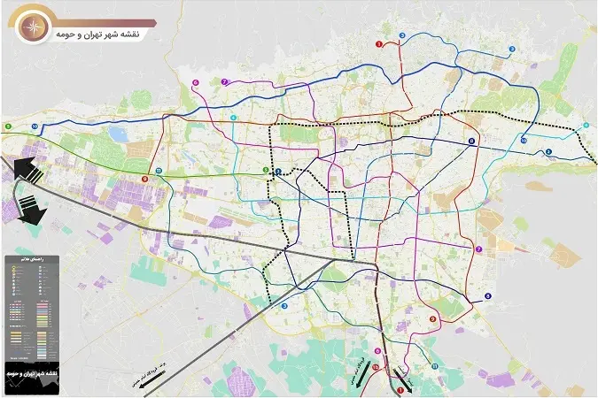 توسعه خطوط هفت‌ گانه متروی تهران تا کجا ادامه پیدا می‌کند؟

