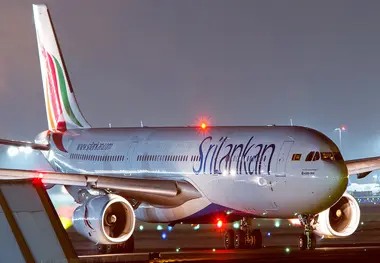 SriLankan Airlines Airbus A330 Bursts Tyre on Landing