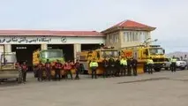 انجام مانور زمستانی در فرودگاه شاهرود