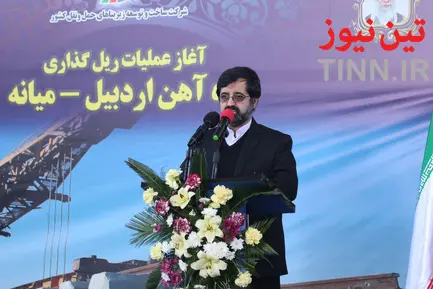 آغاز عملیات ریل گذاری راه آهن اردبیل - میانه