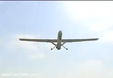 نزدیک شدن پهپاد ایرانی به جنگنده آمریکایی