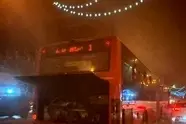 آتش گرفتن اتوبوس BRT خط یک بر اثر نقص  فنی