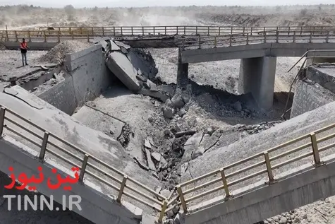 تصاویری از آخرین مراحل بازسازی پل های آسیب دیده هرمزگان در جنگ با آمریکا