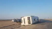 واژگونی اتوبوس مسافربری