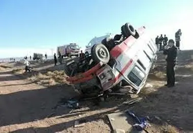 واژگونی مینی‌بوس دانش‌آموزان در فرادنبه 15 مصدوم برجای گذاشت
