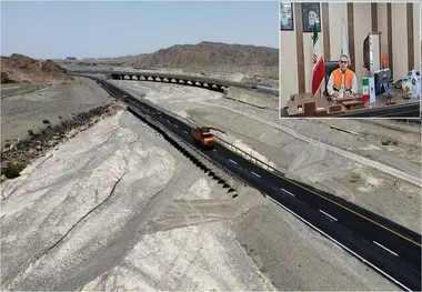 اجرای عملیات احداث کنارگذر پل چاه دیوان در محور زابل زاهدان
