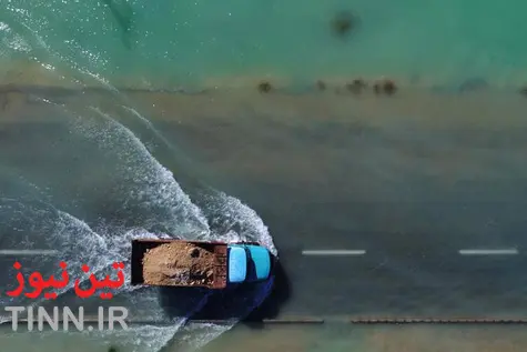 آبگرفتگی روستاهای طولا و رمچاه در جزیره قشم