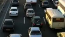 ترافیک سنگین در آزاد راه قزوین - کرج - تهران