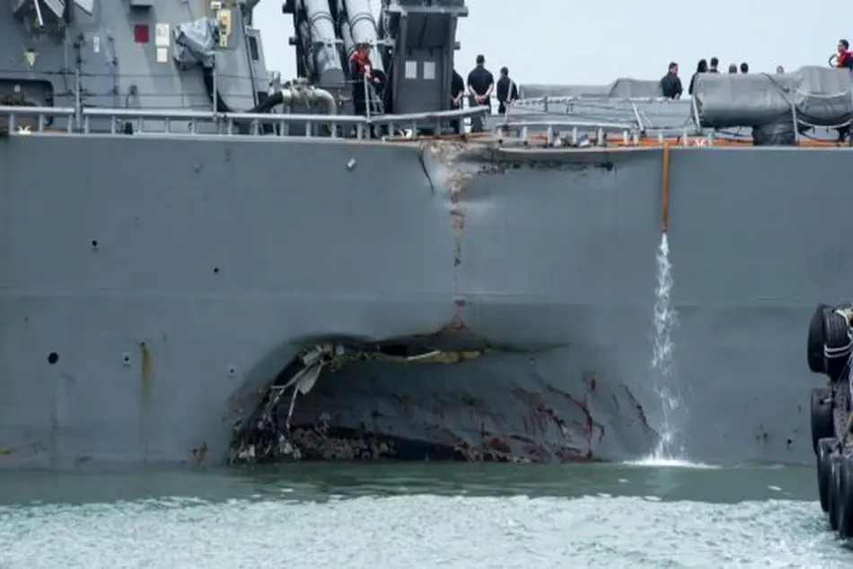 John S McCain to be taken to Japan for damage assessment