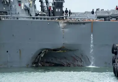 John S McCain to be taken to Japan for damage assessment