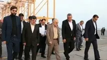 دیدار وزیر امور اقتصادی و دارایی از بزرگ‌ترین بندر تجاری ایران 