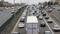 ترافیک نیمه سنگین در آزادراه کرج-تهران