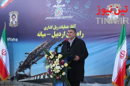 آغاز عملیات ریل گذاری راه آهن اردبیل - میانه