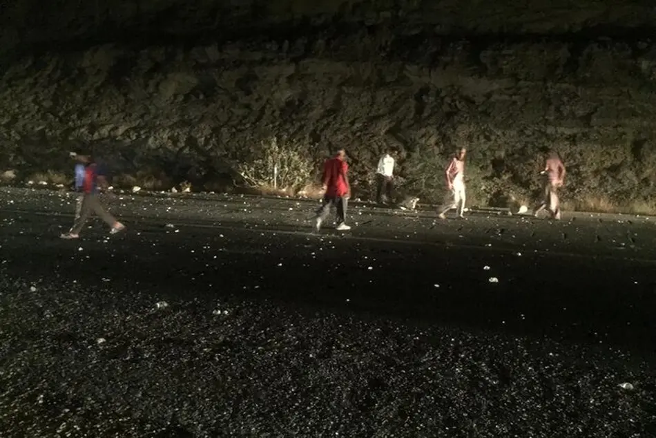 بازگشایی گردنه بوستانو پارسیان پس از وقوع زلزله
