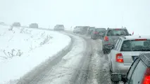 بارش برف در جاده کرج  چالوس؛ رانندگان احتیاط کنند