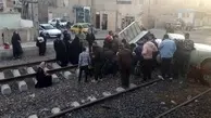 تصادف قطار با وانت در ورامین 