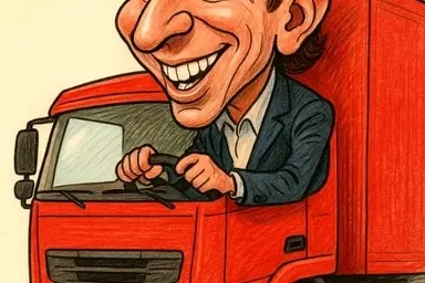 بابک زنجانی استاد غافلگیر کردن؛ این بار پشت فرمان کامیون ! (کاریکاتور)

