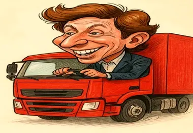 بابک زنجانی استاد غافلگیر کردن؛ این بار پشت فرمان کامیون ! (کاریکاتور)
