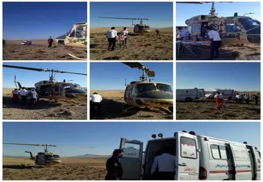 امدادگران اورژانس هوایی زنجان جان 2 جوان را نجات دادند