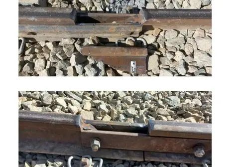 ریل تولیدی ذوب آهن اصفهان قبل از عبور قطار در محور همدان - سنندج شکست
