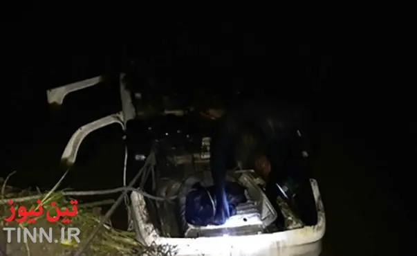 واژگونی خودرو در رودخانه «پیربازار» رشت جان راننده جوان را گرفت