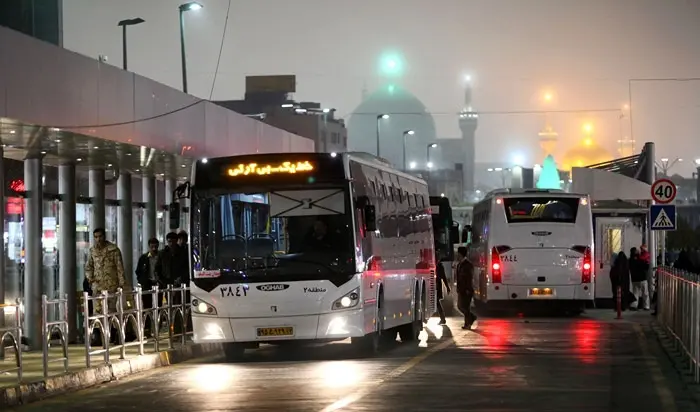 تقویت خطوط منتهی به حرم مطهر رضوی با 140 دستگاه اتوبوس در دهه کرامت