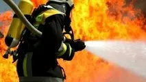 آتش سوزی در نزدیکی ایستگاه متروی قاهره 