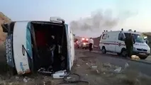جزئیات تصادف شدید ۲ اتوبوس در فرودگاه امام؛ یک فوتی و ۳۷ مصدوم/ وخامت حال ۱۱ نفر