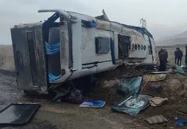 واژگونی اتوبوس در کرمان؛  شمار تلفات 14 نفر 