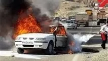 آتش‌ گرفتن خودروی سمند در محور برزول - فارسبان نهاوند 2 کشته برجای گذاشت