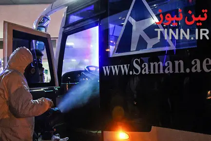 ضدعفونی کردن فرودگاه کیش