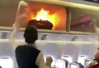 آتش گرفتن یک «پاوربانک» در هواپیمای چینی