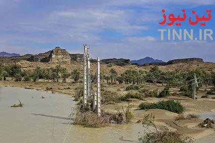 مناطق سیل زده جاسک