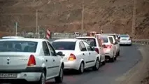  ترافیک در بخشی از جاده کرج - چالوس نیمه سنگین است