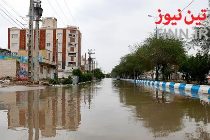آبگرفتگی معابر در آبادان