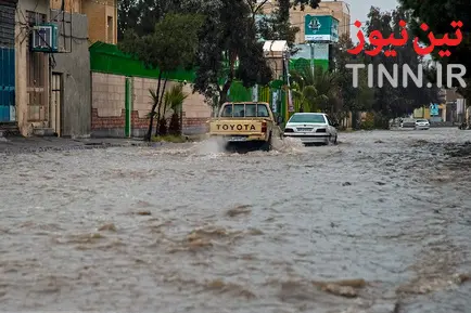 آب گرفتگی معابر در زاهدان