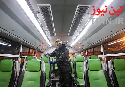 ضدعفونی و شست و شوی واگن های بی آر تی و مترو در تهران