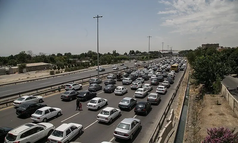 ترافیک در جاده‌های شمالی به سمت تهران