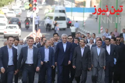 مراسم افتتاح و بهره برداري از دوربرگردان غيرهمسطح بزرگراه مدرس و پروژه تونل آرش-اسفنديار