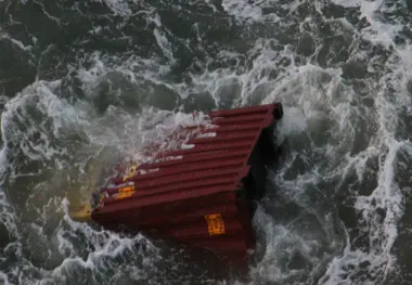 Container vessel capsizes in Vietnam
