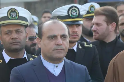 مراسم تشییع پیکر شهید تکاور بیژن زارع در بندرانزلی 