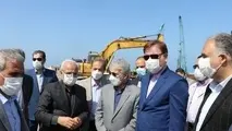 بازدید رئیس سازمان برنامه و بودجه از پروژه راه آهن رشت - کاسپین