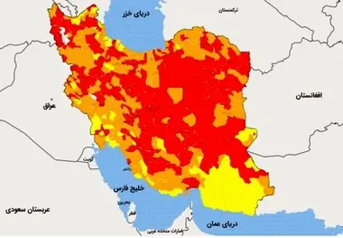 تمدید محدودیت ها تا پایان هفته آینده در شهرهای قرمز و نارنجی
