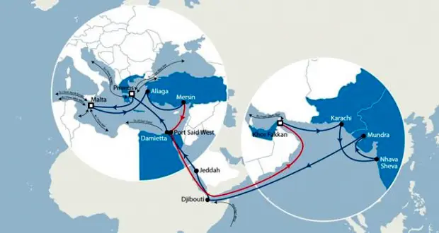 New service links East Mediterranean with Asia and Africa