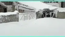 تصاویری عجیب اما واقعی از دفن شدن خلخال در زیر برف