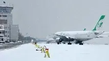 آخرین وضعیت پروازها در هوای برفی امروز